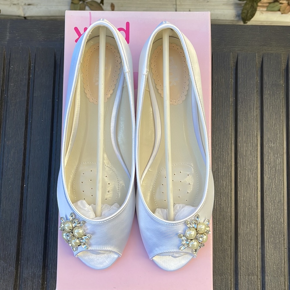 New - Pink Paradox London - Frosting - White Wedding Shoes - Size 8 - Picture 6 of 16
